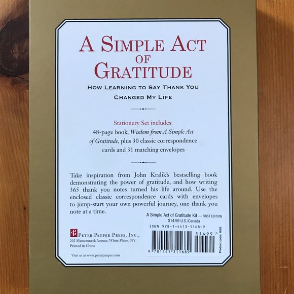 Wisdom from A Simple Act of Gratitude Stationery - Picture 2 of 3